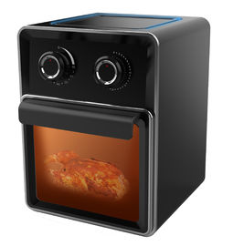 Μαύρος Fryer ζεστού αέρα 11L φούρνος, ψηφιακός Fryer αέρα φούρνος με τη μεγάλη ψηφιακή οθόνη επαφής LCD